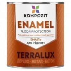 Краска для пола Kompozit TERRALUX красно-коричневая глянець 2,8 кг