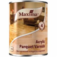 Лак паркетный полиуретан-акриловый Acrylic parquet varnish Maxima шелковистый мат бесцветный 0,75 л