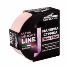 Лента малярная Mustang ULTRA DELICATE LINE рисовая розовая 36 мм x 50 м