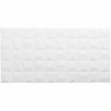 3D-панель с ПВХ Квадраты 60x120x2,5 cм белый