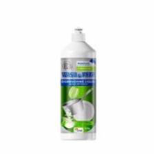 Жидкость для ручного мытья посуды Wash&Free Экстракт зеленого яблока и эдельвейса 1 л