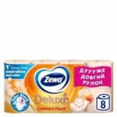 Туалетная бумага Zewa Deluxe с ароматом персика тришаровий 8 шт.