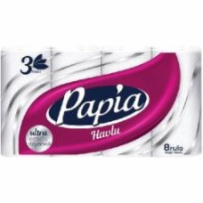 Бумажные полотенца PAPIA трехслойная 8 шт.