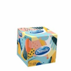 Салфетки бумажные в коробке Smile трехслойные белые куб 70 шт.