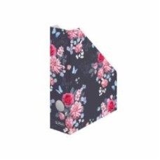 Лоток для бумаг вертикальный 7 см картон Ladylike Flowers Herlitz