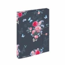 Папка-бокс на резинке А4 4 см Ladylike Flowers 50021680 Herlitz
