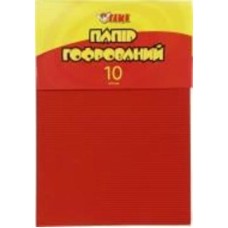 Бумага цветная гофрированная 10 листов 10 цветов Тікі