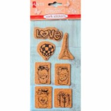 Набор наклеек пробковый стикер 7 шт.