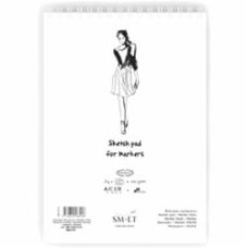 Альбом для маркеров на спирали Authentic A4 21х29,7 см 100 г/м² 50 листов Smiltainis