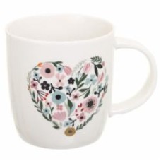 Чашка Bella Vita Flower Heart 348 мл белый