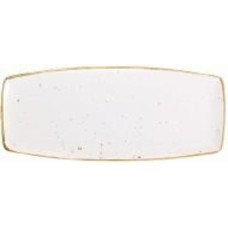 Блюдо прямоугольное Salex White/walnut 37х16 см