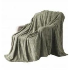 Плед Sherpa Jaсquard Rombo 160x200 см оливковый La Nuit