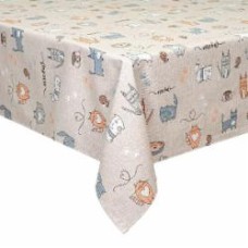 Скатерть Кот на кухне 150x120 см бежевый Homeline