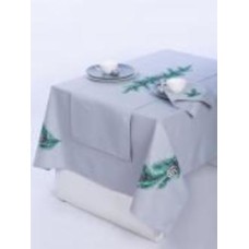 Скатерть Елочные ветки 206-23/00 140x180 см серый Эдельвика