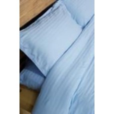 Комплект постельного белья Premium двуспальный евро 1 см голубой IDEAL TEXTILE