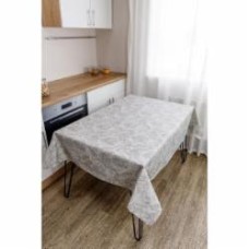 Скатерть водонепроницаемая Simfoni Версаль 136x120 см серый с узором Прованс