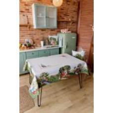 Скатерть Лужайка 135x350 см белый с рисунком Прованс