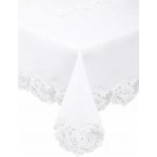Скатерть водонепроницаемая Vanessa 120x160 см белый Daimon Home