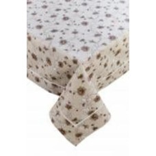 Скатерть Сappuccino с кантом Цветы 133x180 см Прованс