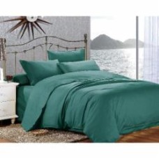 Комплект постельного белья Люкс евро зеленый Home Line