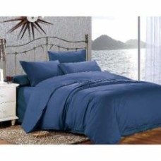 Комплект постельного белья Люкс семейный синий Home Line