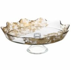 Блюдо на ножке Arda Cam Oscar 31см золото-дымчатый