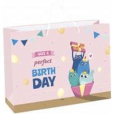 Пакет бумажный горизонтальный Happy 30х40х13 см
