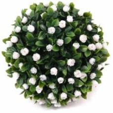 Шар искусственный куст Розы белые 31 см