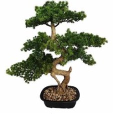 Дерево искусственное Бонсай мини в черном пласт. горшке 68 см Inari