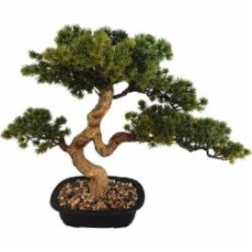 Дерево искусственное Бонсай мини в черном пласт. горшке 44 см Inari