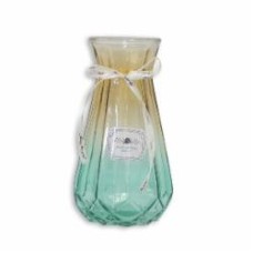 Ваза стеклянная CRYSTAL Crystal Kelly 24 см омбре желто-зеленая 24 см 83000006/3_YBCG-MT-6