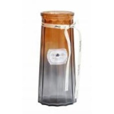 Ваза стеклянная CRYSTAL Crystal Molly 25 см 25 см желто-серая 83000308/5_YBCG-MT-7
