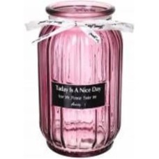 Ваза стеклянная CRYSTAL Crystal Cindy 17,5 см 17,5 см розовая 83210414-25/1_YBCG210414