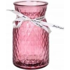 Ваза стеклянная CRYSTAL Crystal Sandy 18 см 18 см розовая 83210414-38/1_YBG210414-3