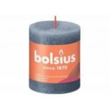 Свеча Рустик столбик SHINE 80/68 темно-синяя Bolsius