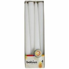 Свеча конусная 245/24 4 шт. белая Bolsius