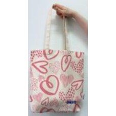 Экосумка Сердца розовые на белом 4PROFI 335x340 мм