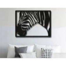 Декор настенный STEEL CHARACTER Зебра 33x40 см черный