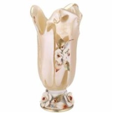 Ваза White cristal Tulipan стеклянная VS 2800/HNY/C 35 см медовая VS 2800/HNY/C