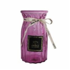 Ваза стеклянная CRYSTAL Crystal Nicole mini 18 см розовая 83000117/8_YBCG-MT-117