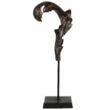 Подсвечник VIP Baroque 17х44 см остаренная латунь/черный PANACHE