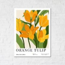 Постер Оранжевые тюльпаны 30x40 см Brushme