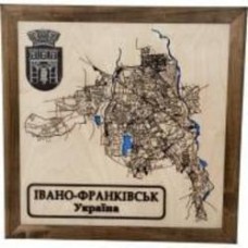 Карта Украины Ивано-Франковск 45x45 см