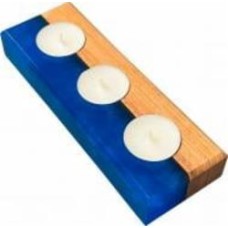 Подсвечник на 3 свечи Уют голубой (52435108) MAVRA