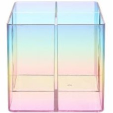 Органайзер для косметики 4 секции Rainbow 11.5x11.5x10.8 см разноцветный
