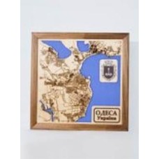 Карта Украины Одесса 45x45 см