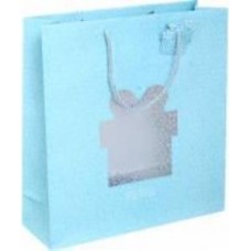 Пакет подарочный 350х370х120 мм голубой GB-24089