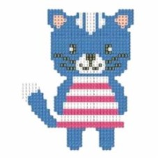 Набор для творчества со стразами (наклейка) Котик 11x15 см Діамантові ручки