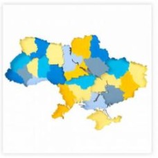 Набор для рисования Картина 3D Карта Украины 30х30 см Rosa Talent