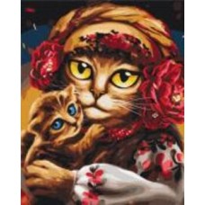 Картина по номерам Премиум Семья котиков ©Марианна Пащук PBS53117 40х50 см Brushme